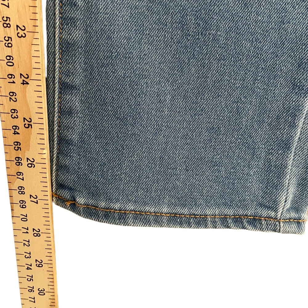 Levi's Ribcage Ankle Straight Kids Teens Denim Jeans Size 16 Light Wash EUC - Picture 5 of 6
